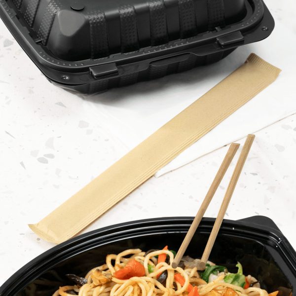 KYU9055_01 9.5" Bamboo Chopsticks, Individually Wrapped