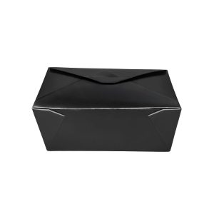 48 fl oz Fold-To-Go Container (Box #8) (Black)