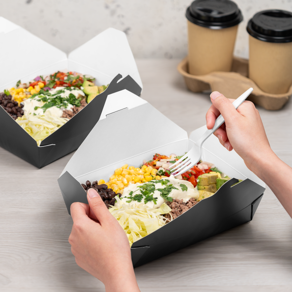 KYFP-FTG54B_04 54 fl oz Fold-To-Go Container (Box #2) (Black)