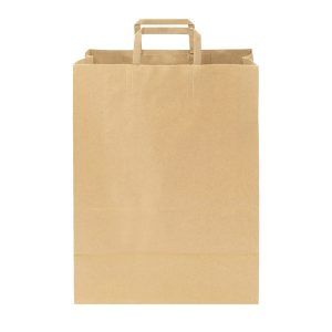 Paper Barrel Sack Bag with Flat Handle, 1/6 (Kraft)