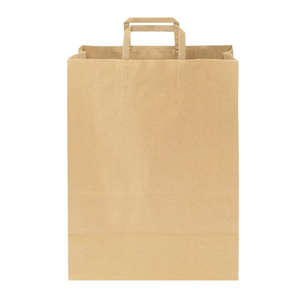 Paper Barrel Sack Bag with Flat Handle, 1/6 (Kraft)