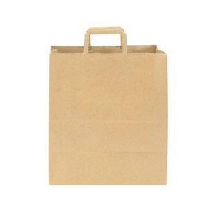 Paper Barrel Sack Bag with Flat Handle, 1/7 (Kraft)