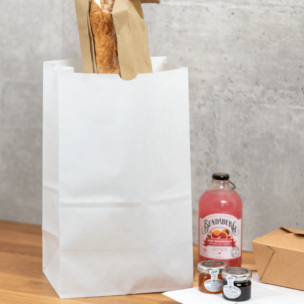 20 lbs Shorty Paper Bag (White)