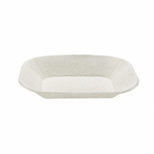KYKE-FFT0907-FF_02 9″ x 7″ GreaseEase Molded Fiber Food Tray, PFAS Free (Natural)
