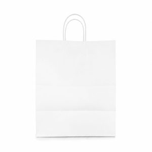 Paper Shopping Bag with Twisted Handles, 11″ x 12″ x 8″ (White)